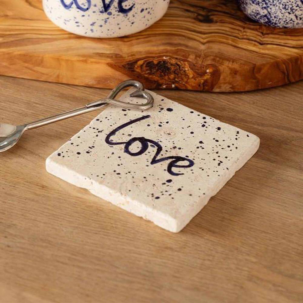 Selbrae House Single Stone Coaster Love